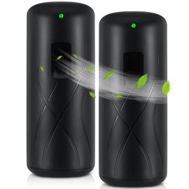 2 Pcs Automatic Air Freshener Spray Dispenser Wall Mounted or Standing Automatic Sprayer Battery Operated for Living Room Restroom Bathroom Bedroom Hotel Office Commercial Place Sprayer(Black)