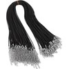 Cordón de Collar Encerado Negro Hecho a Mano, Paquete de
