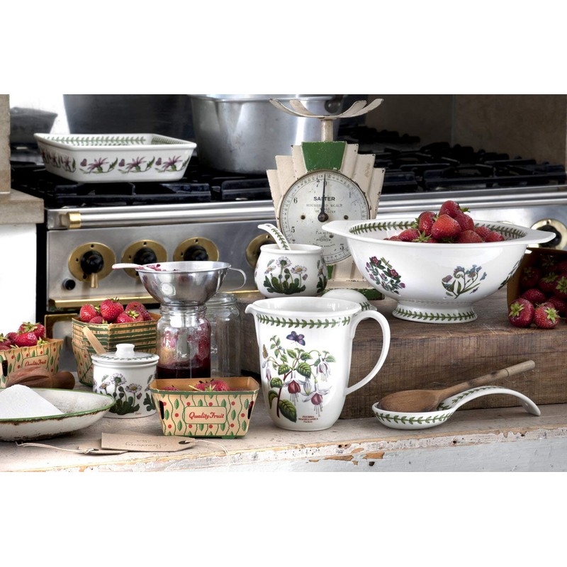 Portmeirion BG02312 Botanic Garden-Covered Sugar Bowl (Drum Shape), Ceramic, Multi