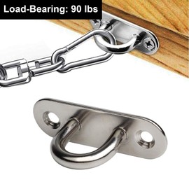 YTUGIL Pack of 20 Stainless Steel Eye Plate, Wall Eyelet, Wall Hooks, M5 Eye Plate with Eye Plate for Sun Sail / Wall Mounting, Ceiling Mounting, Wall Hooks, Ceiling Hooks