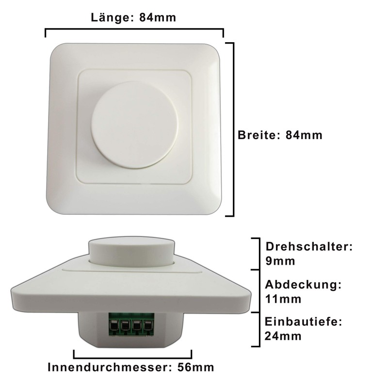 LED 10-200 W Dimmer Switch Rotary Dimmer LEDs & Transformer