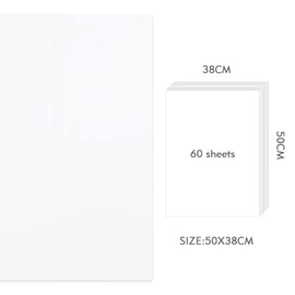 NALER Tissue Paper, Wrapping Paper, For Crafts, 13.8 x 19.7 inches (35 x 50 cm), White, 60 Sheets, Paper Art