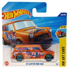 Hot Wheels - ´67 Austin Mini Van - HW Art Cars 10/10 - JBB00 - Short Card - orange - Mattel 2025-1:64