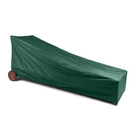Covermates Classic Double Chaise Lounge Cover – Weather-Resistant Vinyl Outdoor Furniture Cover with Mesh Vent, Elastic Hem, UV Protection, Lightweight Patio Cover, 58W x 78D x 34H, Green