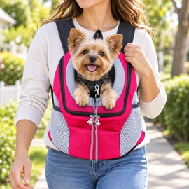 Breathable Dog Carrier Backpack for Travel – Adjustable Double-Shoulder Pet Backpack for Walking, Hiking & Daily Outings