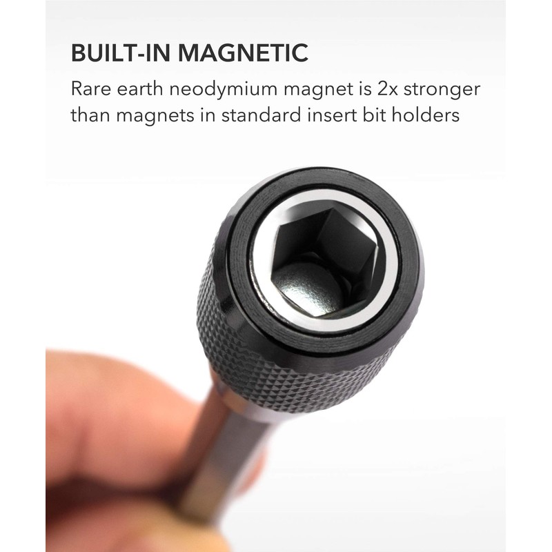 QWORK 3 Pcs 1/4 Inch Hex Shank Quick Release Bar