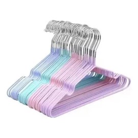 B&S Set 50 Ganchos Ropa Bebe Niños Infantil Metal Plastificado