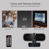 YOUPECK Webcam 4K, Streaming Webcam with Remote, Compatible with Sensor,