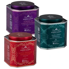 Harney & Sons Historic Royal Palaces Black Tea Collection Set of 3 - Tower of London, Royal English Breakfast, & Earl Grey Imperial