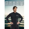 Lemorecn Adult’s 3mm Wetsuits Jacket Long Sleeve Neoprene Wetsuits Top(CA2031BLACK-XL)