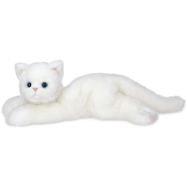 Bearington Muffin Plush Stuffed Animal White Cat, Kitten 15 inches