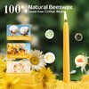 8 in Beeswax Taper Candles,8 Pack Dripless Pure Beeswax Candle
