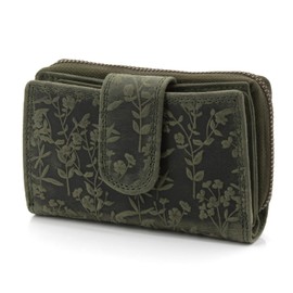 ekavale Ladies Soft Leather Wallet with RFID Protection - Women's Wallet, Green, Classic