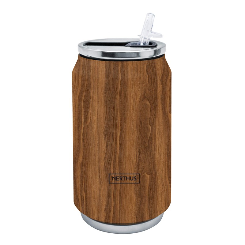 NERTHUS FIH 788 Vacuum Jug Stainless Steel Wood 330 ml