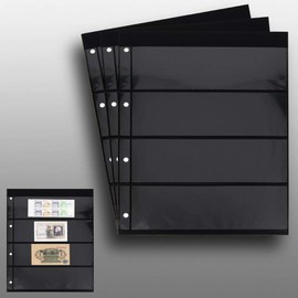 3 Prophila Kobra double-sided stocksheets, 4-way division, 4 pockets