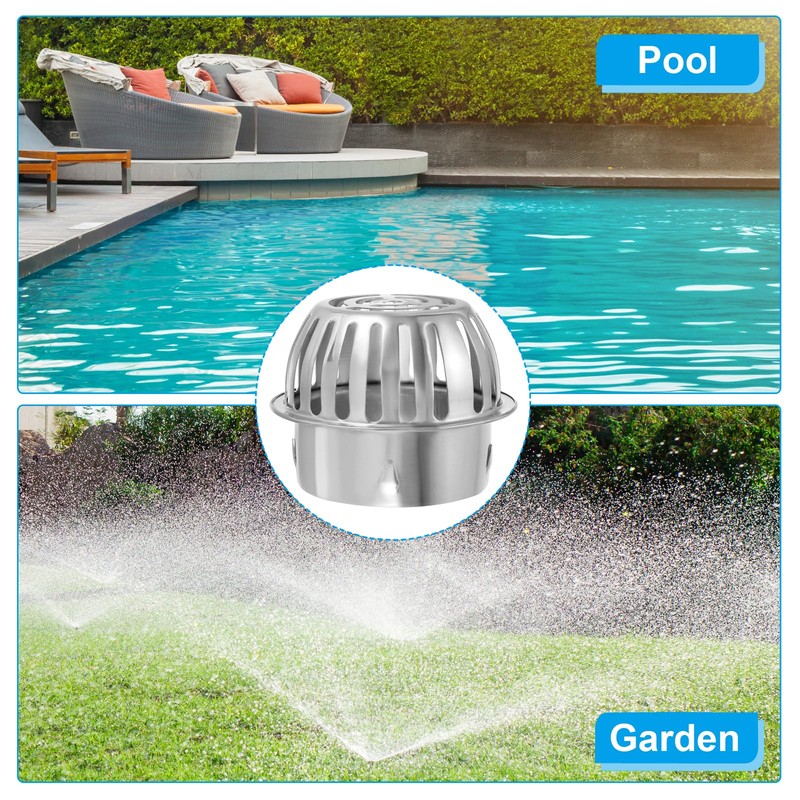 PATIKIL Dome Gutter Guard Filter, 304 Stainless Steel Downspout Strainer,