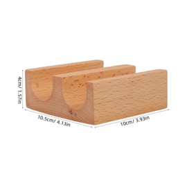 Alipis Wooden Sushi Taco Holder, Sushi Roll Rack U Shaped Sashimi Plate, 2 Slot Sushi Hand Roll Stand Sashimi Serving Tray Food Display Stand