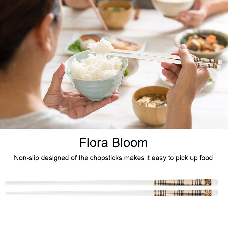 10 Pairs Ceramic Chopsticks Household Tableware Cutlery for Home Hotel