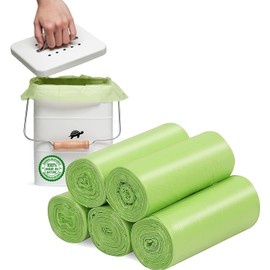 Vosyinm Small Trash Bags 1.2 Gallon, 120 Count Bathroom Garbage Bags, Compost Trash Bags for 1-2 Gallon Trash Can, Small Trash Bags Bathroom Strong and Tough for Kitchen Office