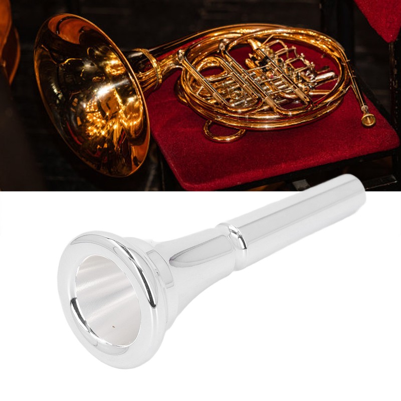 French Horn Mouthpiece Metal Silver Plated Standard French Horn Mouth
