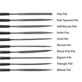 Soundspire 10-Piece Guitar File Set - Precision Ground Steel Nut & Fret Tools for Bass/Acoustic Maintenance (Luthier Kit)