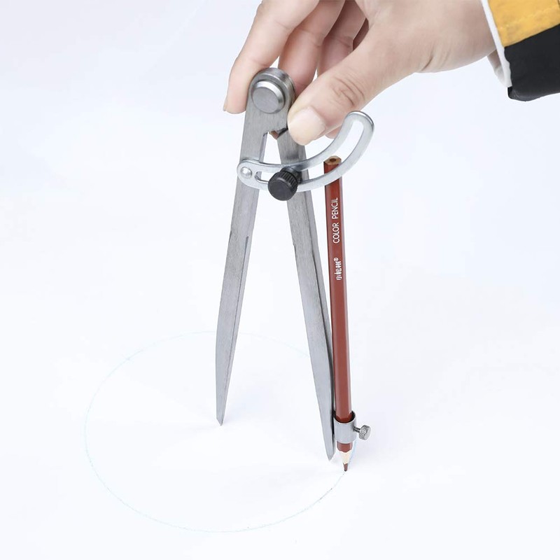 Bohoman Professional Woodworking Compass with Wing and Pencil Holder,8 Inch-Ideal