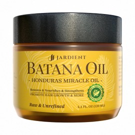 Jardient Raw Batana Oil for Hair Care: 100% Pure - Dr. Sebi Batana Oil from Honduras - For Thicker & Stronger Hair Men & Women 4.2 OZ