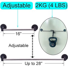 YYST Black Multi Use Magnetic Curtain Rods 16 To 28 Inches Easy Install No Marks