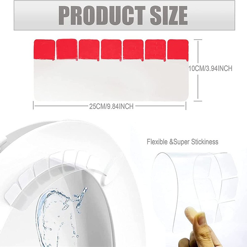 1PCS Toilet Seat Splash Guard,Transparent Toilet Seat Pee Guard,Urine Deflector,