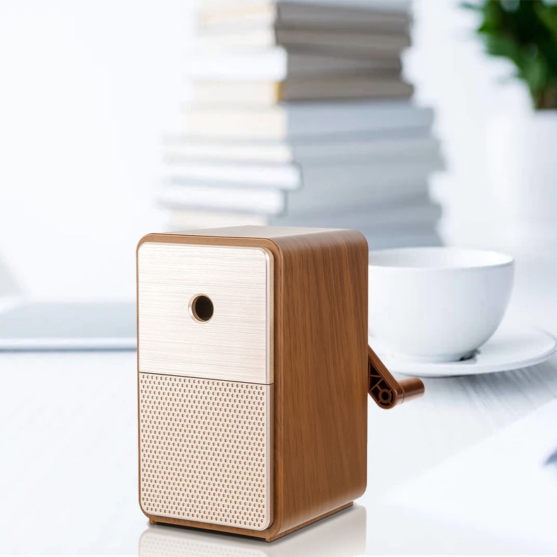 Hand Cranked Pencil Sharpener 5 Adjustable Levels Large Capacity Shavings