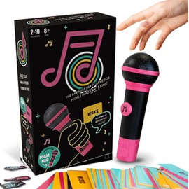 ZINBINK 2025 Grab That Mic Spiel, Grab Mic Party Game, Grab Your Mic Partyspiel, Drop The Mic Game, Familien-Karaoke-Spiel mit 125 Liedkarten, Fun Hilarious Games Night for 2-10 Spieler Musikliebhaber