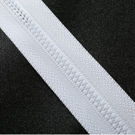 15 Metres/Roll Full Zip + 10 Metal Sliders 5# Zip for Sewing Clothes, Sewing Zip, Sold by the Metre (15m, 101)