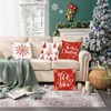Set of 4 Christmas Cushion Covers, 45x45cm/18x18inch Xmas Throw Pillow