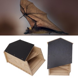 Bat House for Outdoors, Wooden Bat House Kit, Weatherproof Bat Houses, Big Bat Box 2 Chamber Wood Bat Houses for Outside Tree, Roosting Bat Boxes Designed to Attract Bats