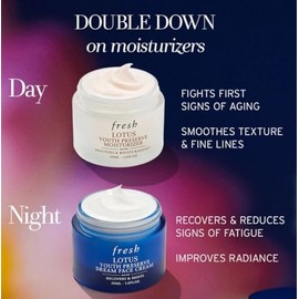 Fresh Lotus Youth Preserve - Crema hidratante de ensueo, hidratacin profunda, juego de regalo de lujo, tamao de viaje, 0.5 onzas  0.5 fl oz           