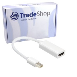 Mini Display Port to HDMI Adapter Mini DP to HDMI Female Converter 1080P for MacBook Air, Pro, iMac, Mac Mini, Lenovo Thinkpad etc. White