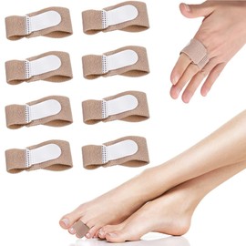 8 Pieces Hammer Toe Bandage, Hammer Toe Correctors, Toe Splints, Toe Splint Bandage for Finger, Hammer Toe, Toe Corrector for Overlapping Toes, Crooked Toes, Broken Toes