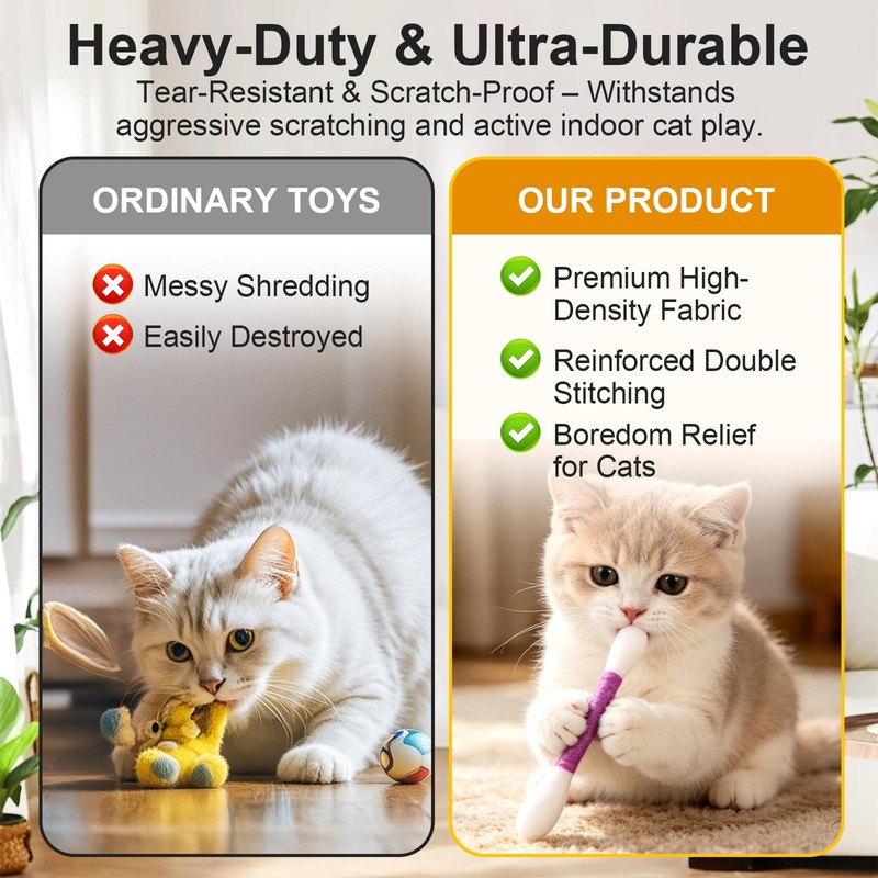Gptkop 6 Pk Giant Q Tip Cats Toy for Boredom