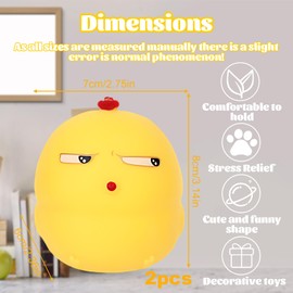 Pack of 2 Stress Ball Adults, Stress Ball Toy, Stretch Toy for Children and Adults, Slow Rising Interesting, Suitable as a Gift for Friends, Classmates (Yellow + Pink)