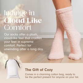 Unboxme Fuzzy Cloud Socks | One Size Fits Most (US 6–12) | Ultra-Soft Sleep & Bed Socks | Machine Washable | Gift-Ready | 100% Polyester