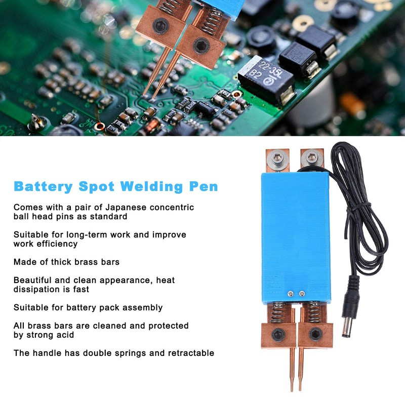 xianshi Battery Spot Welding Pen, Handheld Spot Welder Pen Blue