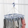 Ldirect 32 Clip Folding Clothes Hanger Multifunctional Windproof Hanger Socks
