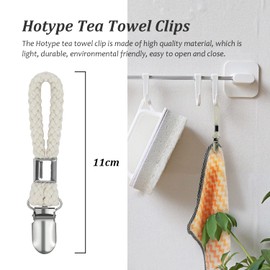 Hotype Hanger for towels, towel clips, tea towel holder, tea towel clips, towel hanger, towel clips for kitchen, shower room, multifunctional clip cloth, 5 pieces
