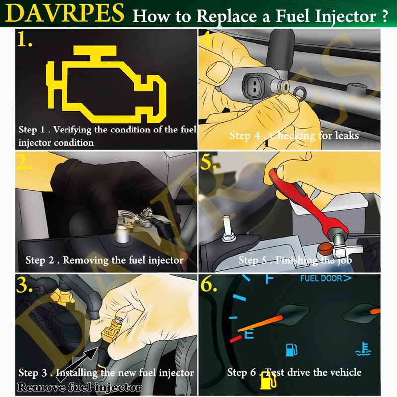 DAVRPES 6PCS 804528 Fuel Injector Fuel Spray Nozzle Engine For
