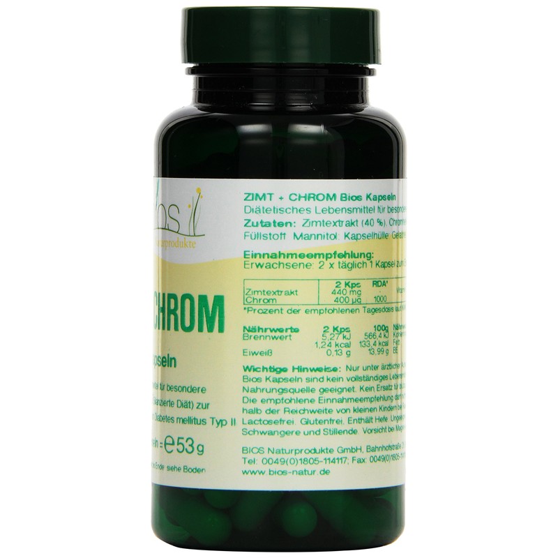 Bios Cinnamon and Chrome, 100 Capsules, Pack of 1 (1