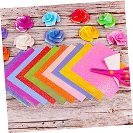 SEWACC 100 Pcs Glitter Origami Paper for Two Sided Pearly Color Folding for DIY Crafts Art Projects Family Activities