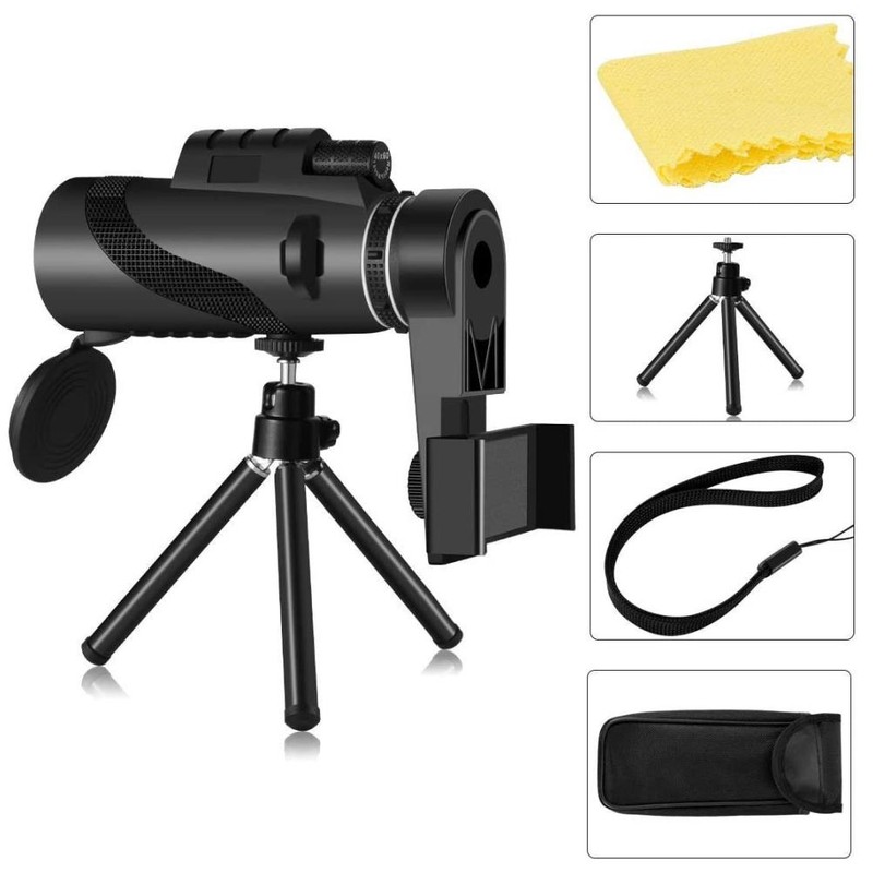 80X100 Monocular Telescope with Low Night Vision High Powered Monocular