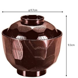 Fukui Craft Bowl 5-189-5 ABS New Tortoise Shell Small Suction Bowl, Shintami, Brown (Brown), φ3.8 x H3.7 inches (9.7 cm) x Height 3.7 inches (9.3 cm), ABS 5-189-5