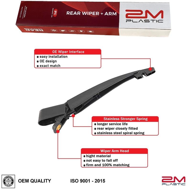 Limpiaparabrisas trasero para Ford Escape Mercury Mariner 2008-2012, calidad OE,