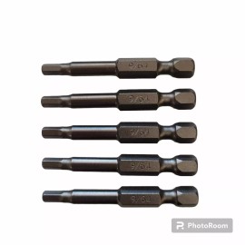 VEGA 9/64" Hex Power Bits. Professional Grade ¼ Inch Hex Shank, 2 Inch, NEW 5 pk